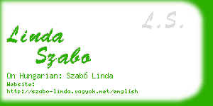 linda szabo business card